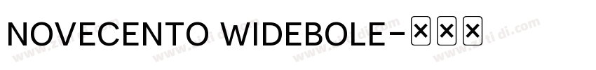 novecento widebole字体转换